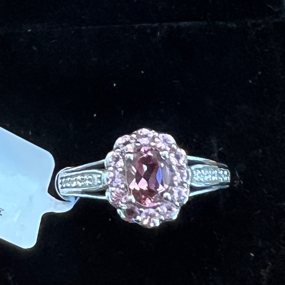 Pink Tourmaline Sterling Silver Ring - Picture 2 of 9